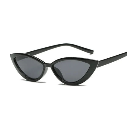 Cat eye sunglasses with PC frame, available in black, blue, grey, pink, purple, red, and yellow.