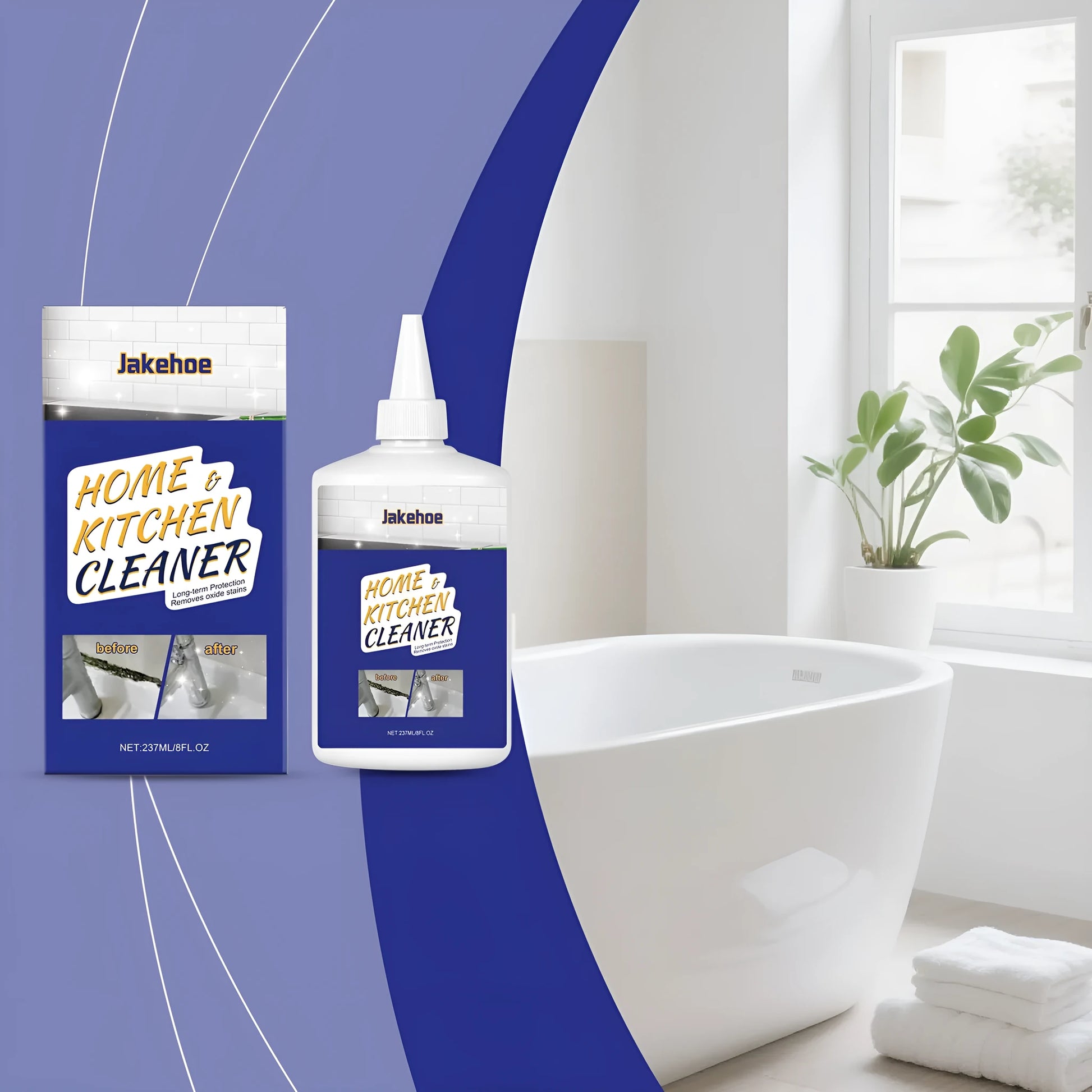 237ml tube of thick white decontamination gel for cleaning bathroom and kitchen limescale and grime