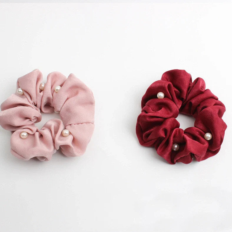 Creative rubber band fabric hair accessories hair ring in six colours including red, black, dark blue, pink, grey, light blue