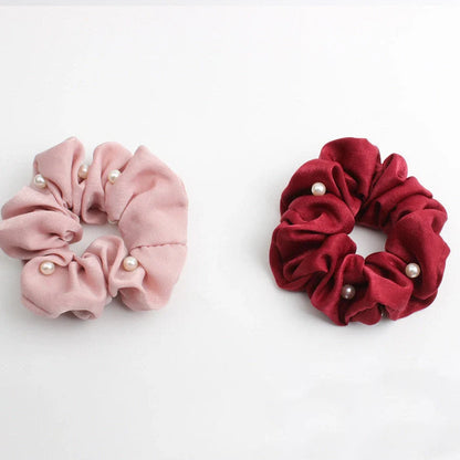 Creative rubber band fabric hair accessories hair ring in six colours including red, black, dark blue, pink, grey, light blue