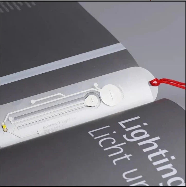 Foldable LED Bookmark Light for Reading - Premium Polycarbonate Construction, Long-Lasting Battery, Warm 4000K Illumination