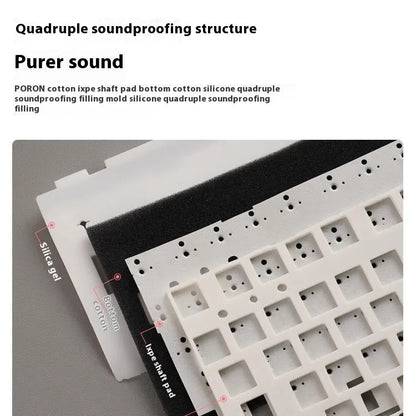 Wireless mechanical keyboard with RGB backlighting and hot-swappable key switches.