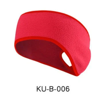 Thermal fleece sports headband with contoured design for full ear coverage, available in multiple colors
