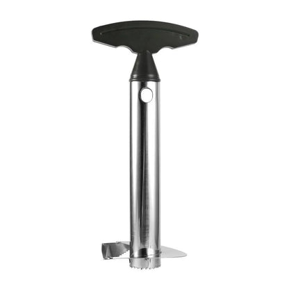 Stainless steel pineapple peeler tool with ABS handle in black, green and yellow colour options