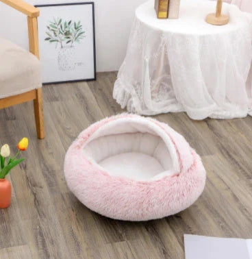Cozy All-in-One Pet Bed in various colors and sizes, providing a plush and comfortable retreat for cats and dogs