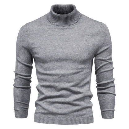 Men's slim fit turtleneck winter sweater in various colours