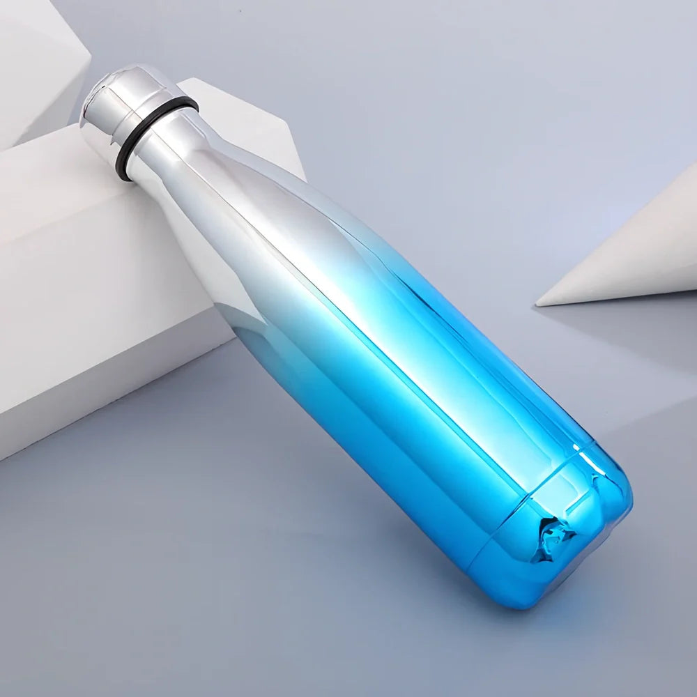 Stainless steel vacuum flask with 500ml capacity and double-wall insulation for temperature control