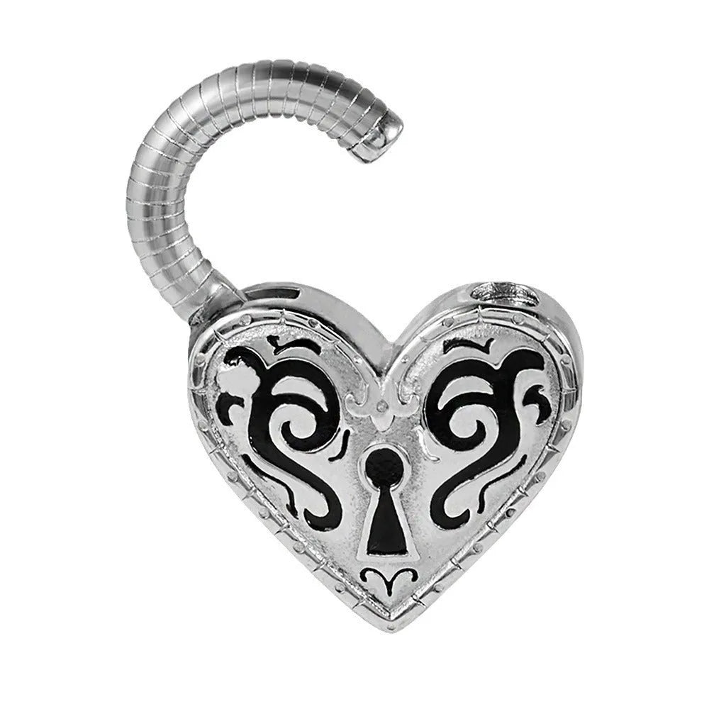 Women's stainless steel heart-shaped earrings with gold or steel colour electroplated finish.