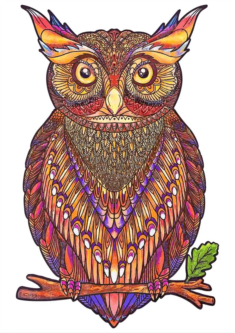 Colourful animal-shaped wooden jigsaw puzzles for children
