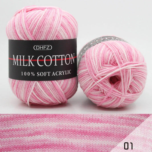 Vibrant multi-color jacquard knitting yarn for cosy handmade creations