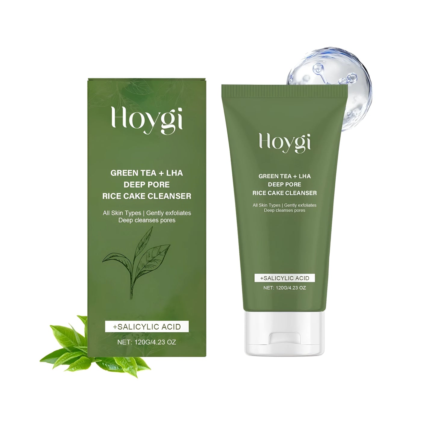 Green Tea Salicylic Acid Cleansing Milk tube, 120g net weight.
