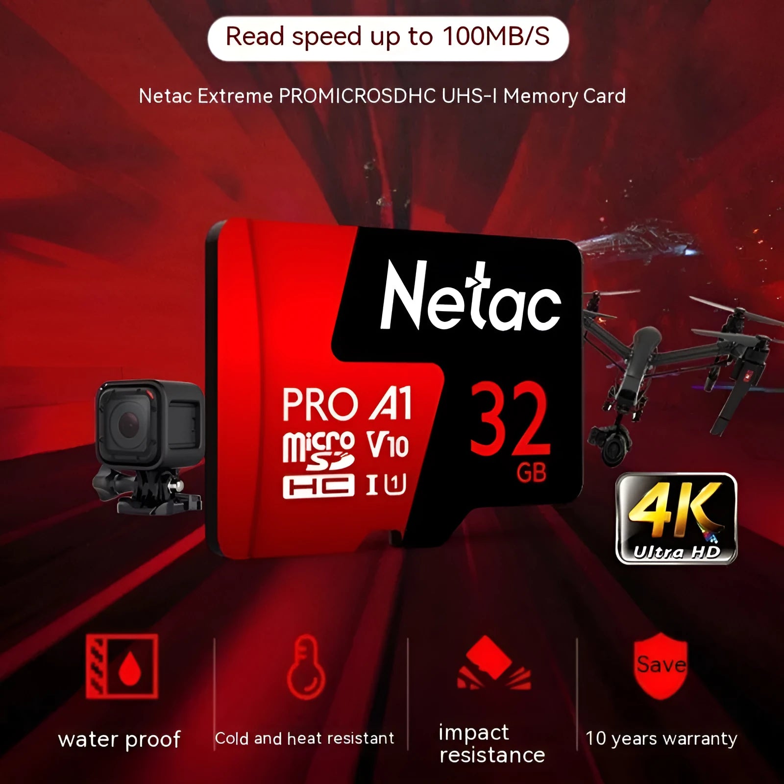 TF memory card for dash cams and security cameras in 16GB to 256GB capacities.