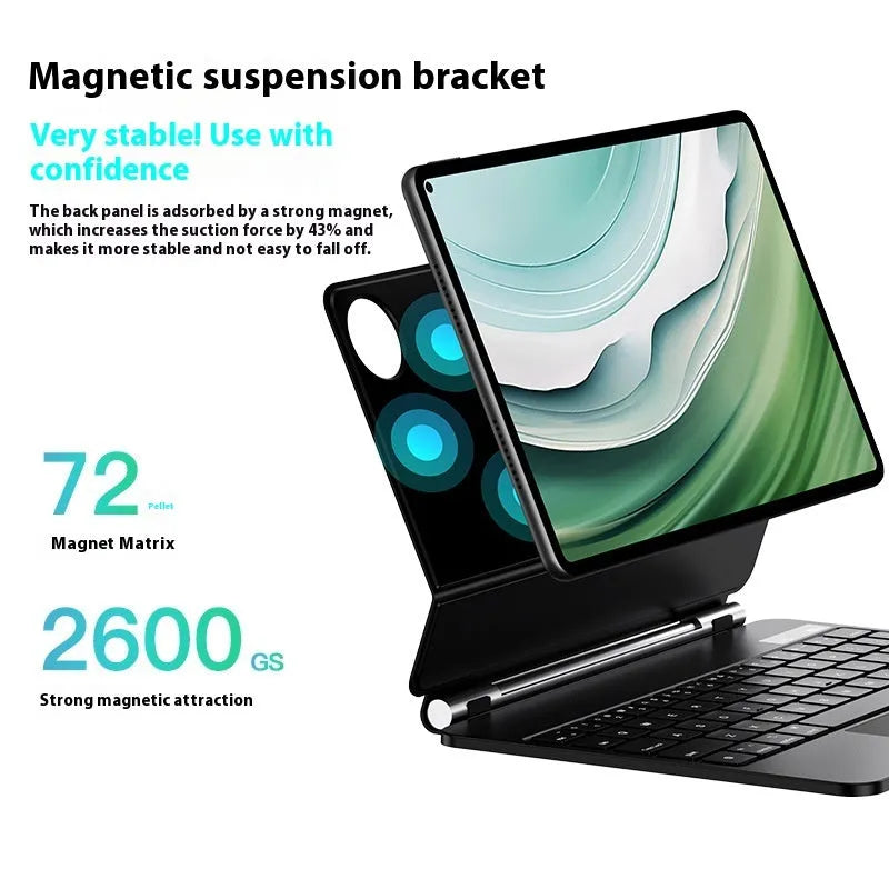 Miaocontrol Keyboard Pro11 magnetic wireless keyboard cover for Huawei Matepad tablets in black or white