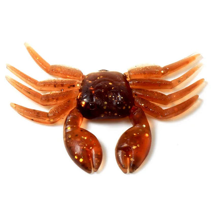 8cm PVC crab fishing lure in red or brown colour for saltwater freshwater fishing