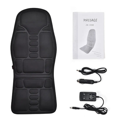 Black electric cervical vertebra massager with wireless remote control and Bluetooth connectivity