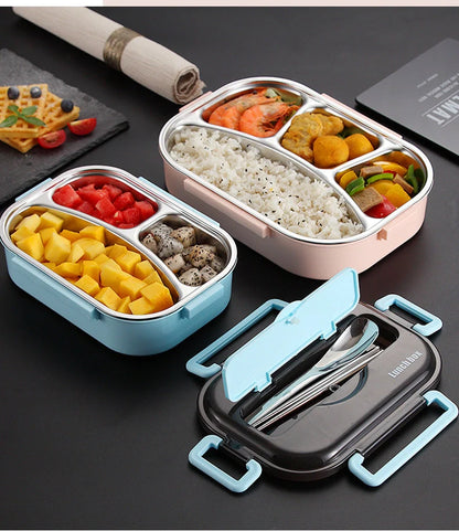 Dielectric Insulated Lunch Box in green, blue, pink, and black with stainless steel inner tank
