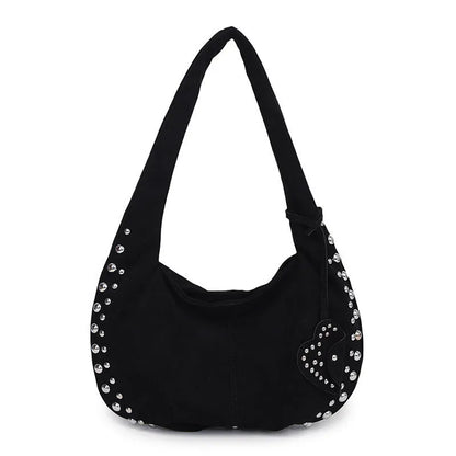 Soft plush women's tote handbag in retro style, shown in available colours