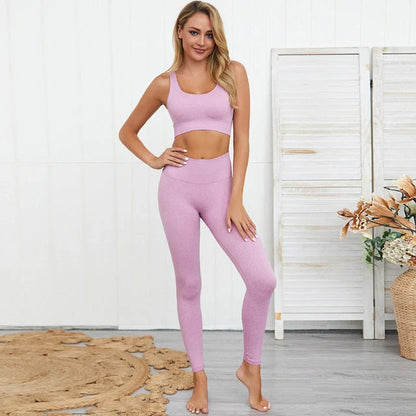 Cotton blend yoga exercise suit in various colours for flexible and comfortable practice