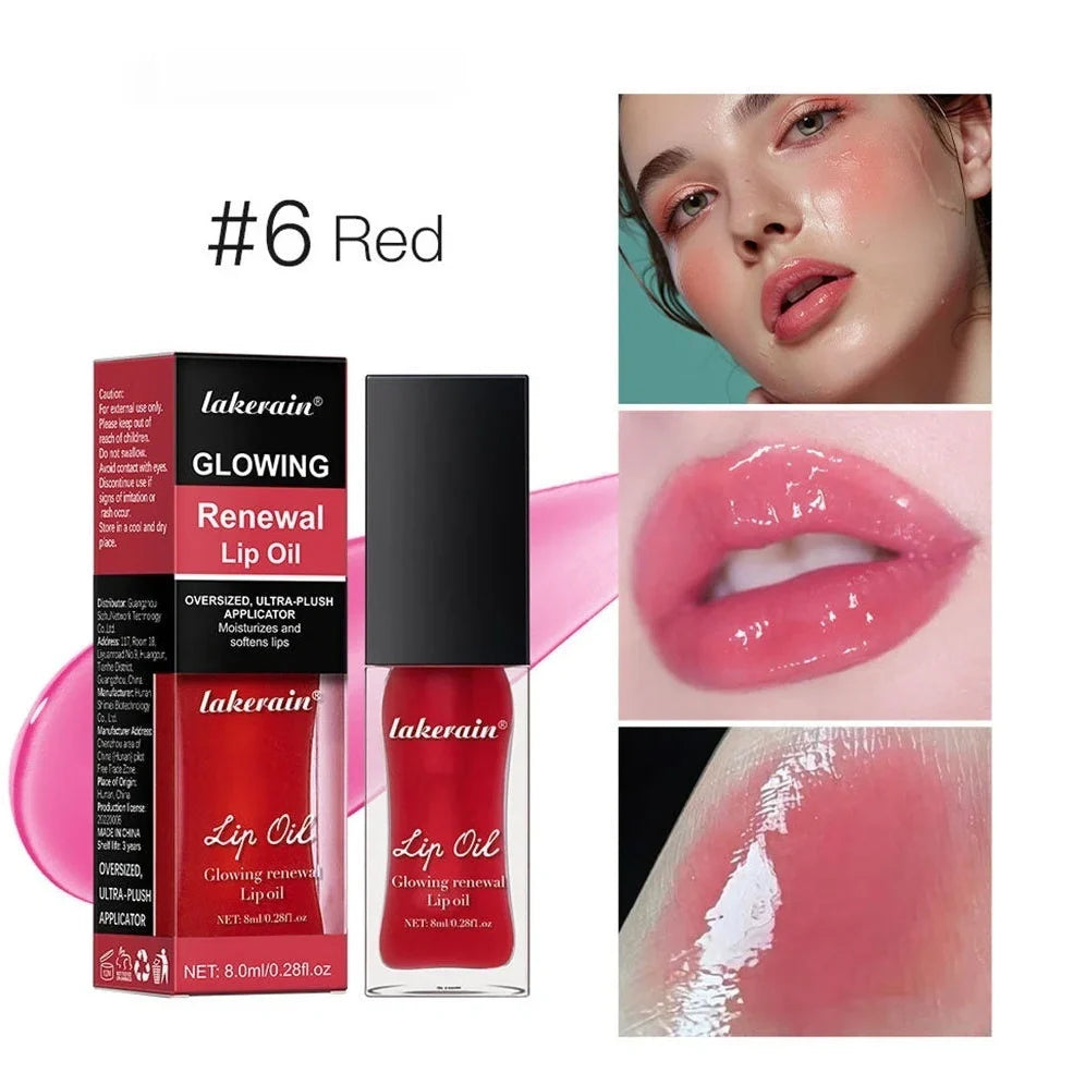Glow Lip Gloss tube with 8ml capacity showing coral shade and applicator