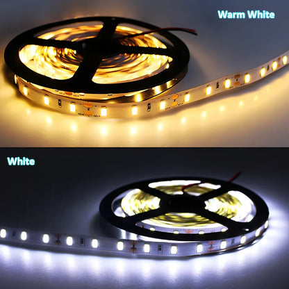 5 metre flexible LED strip lighting with 60 LEDs per metre and waterproof coating