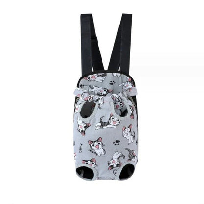 Versatile pet carrier backpack made of breathable mesh material for dogs in various sizes and colors