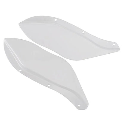 Pair of black ABS plastic side wing head covers for a Harley-Davidson Glide motorcycle.