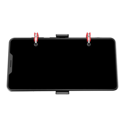 Black PG-9137 mobile phone trigger grip controller with adjustable sliding button and telescopic phone clip