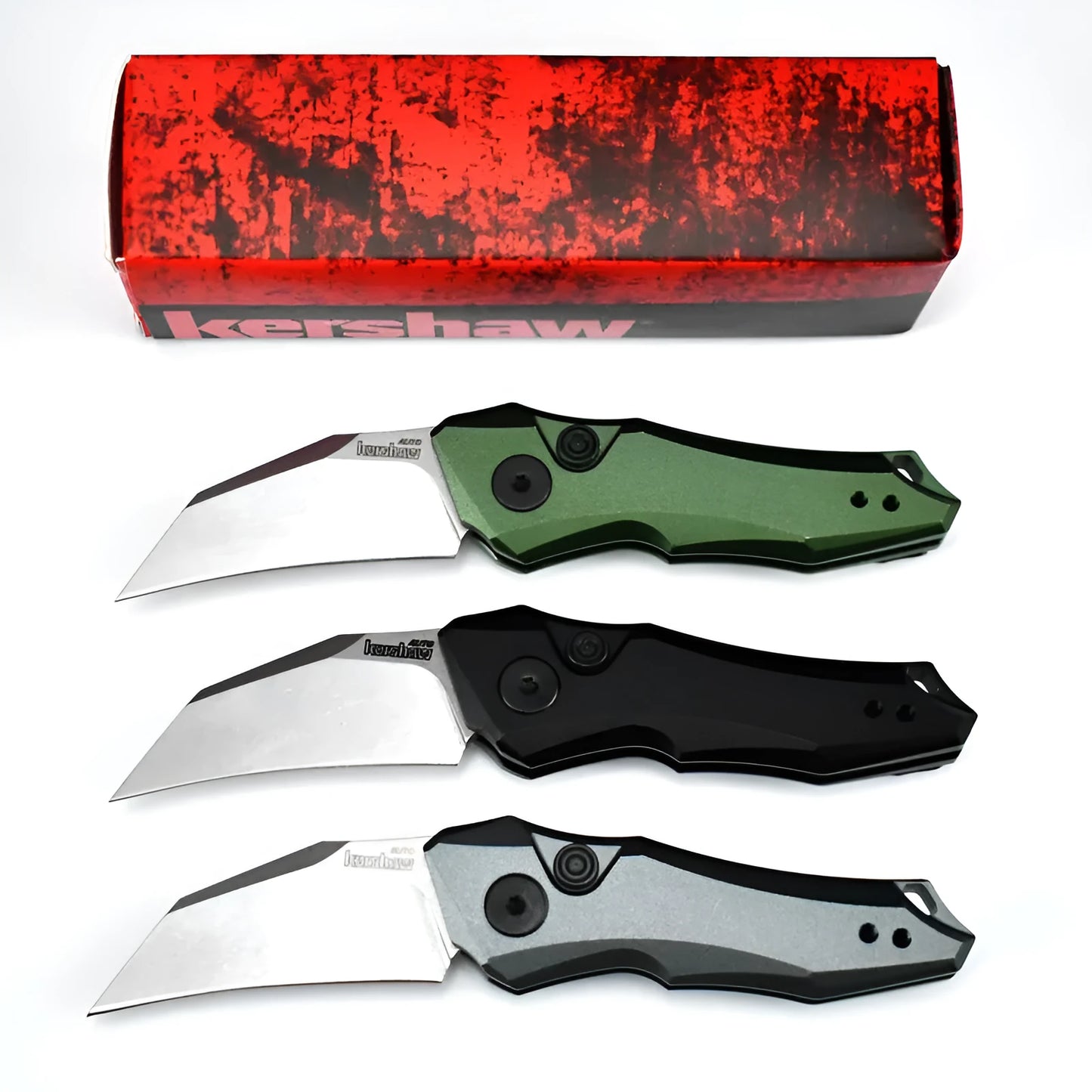 Outdoor folding pocket knife with metal blade showing black colour option