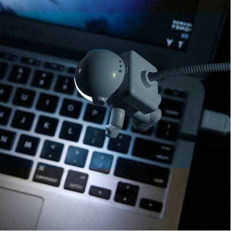 Astronaut USB Desk Lamp with adjustable gooseneck arm and built-in switch control