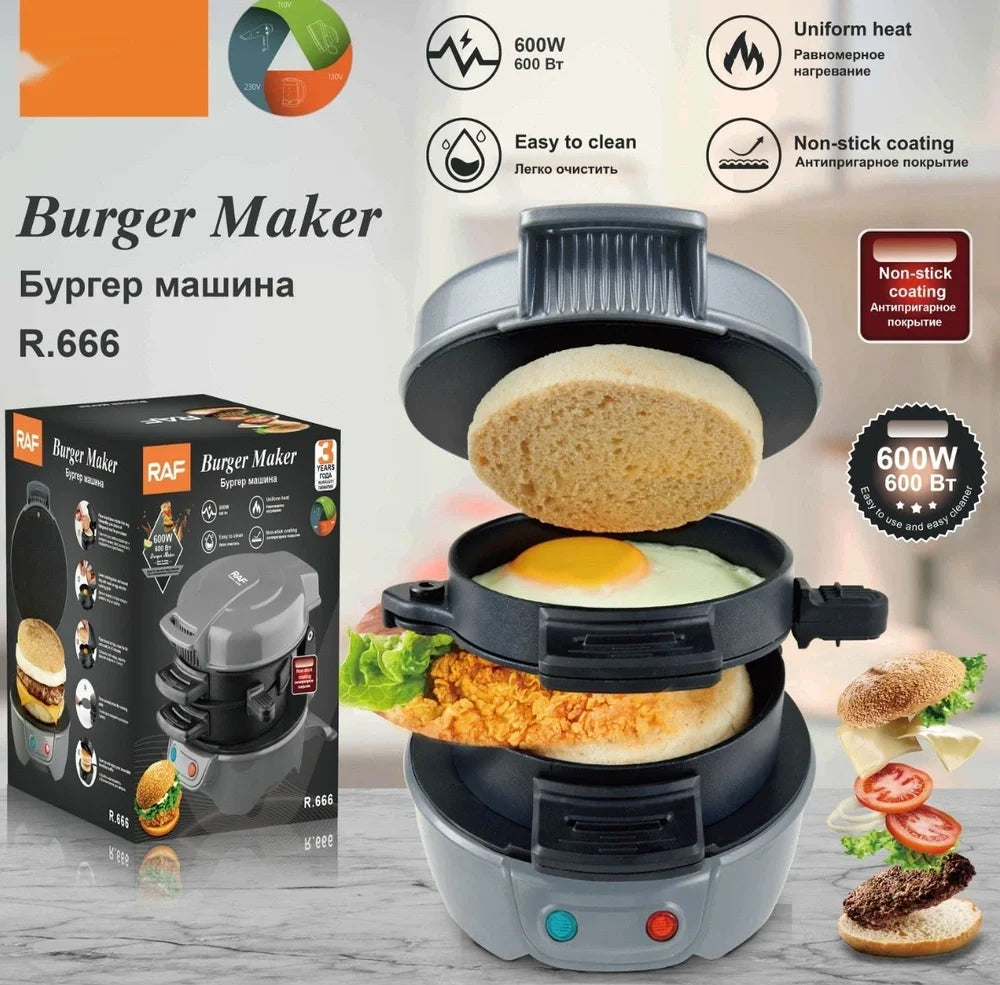 European standard sandwich bread maker with plastic stainless steel body in red colour option