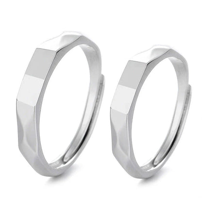 Elegant S925 sterling silver rings with a hidden love pattern design, adjustable sizing for a personalized fit.