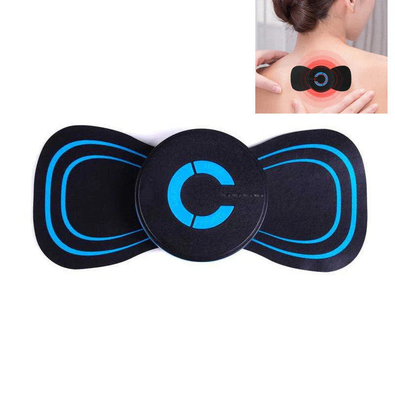 Portable electric neck and shoulder massager with adjustable vibration settings for on-the-go pain relief