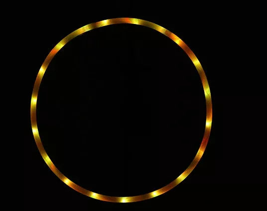 LED Glow Hula Hoop with colourful lights, sizes 60cm to 90cm