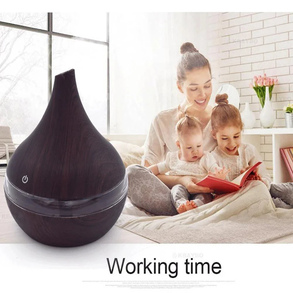 Elegant ultrasonic essential oil diffuser with whisper-soft mist and soothing aromas for relaxing home ambience