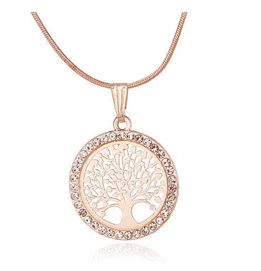 Asgard Crafted Celtic Tree of Life Pendant with cubic zirconia in gold, rose gold, or silver