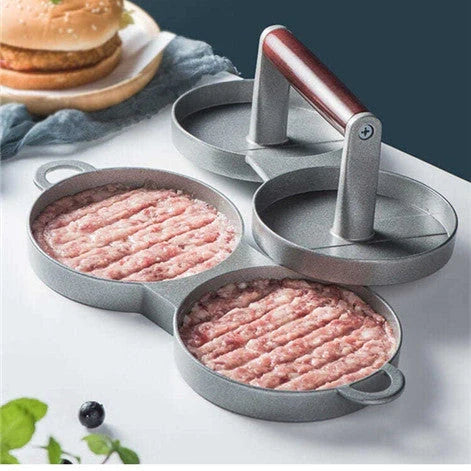 Aluminium alloy round burger press for making uniform meat patties