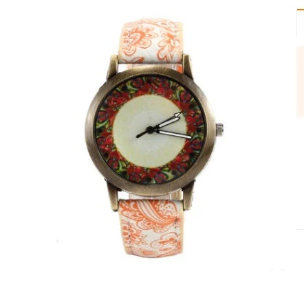 Creative Fashion Kaleidoscope Quartz Watch with PU strap and unique design