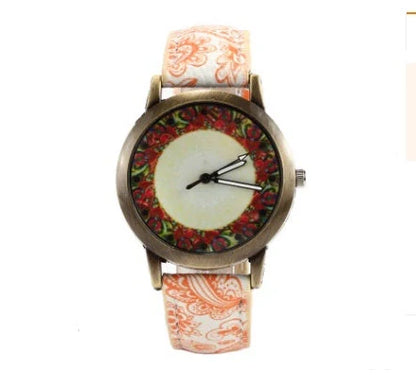 Creative Fashion Kaleidoscope Quartz Watch with PU strap and unique design