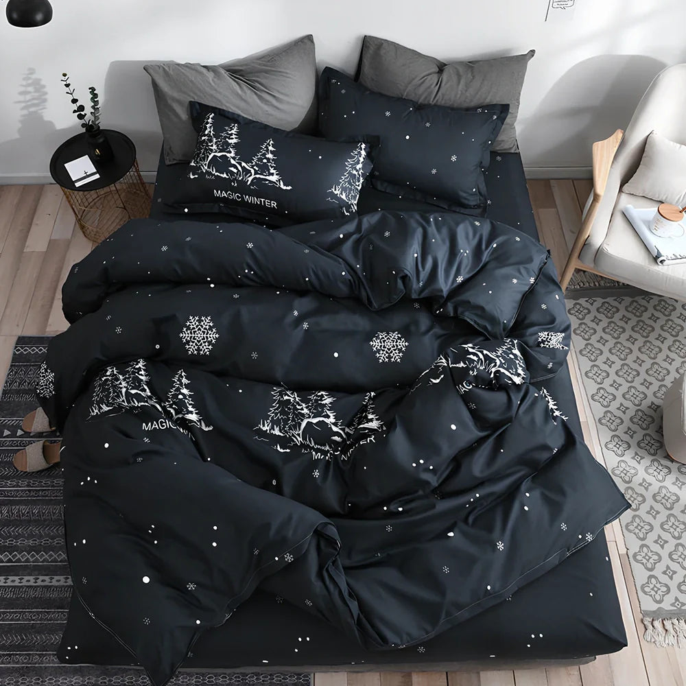 Diamond velvet bedding set with chitin fibre quilt in dark grey, includes duvet cover and sheets for 1.0m-2.2m beds