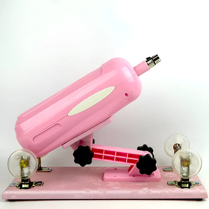 Women's purple automatic telescopic thrusting sex tool made from PVC measuring 37cm
