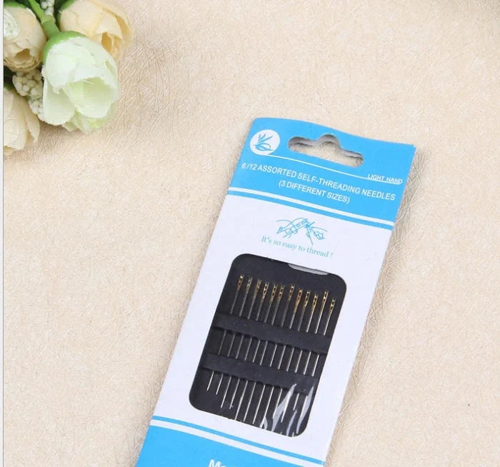 Dual-purpose blind needle for easy threading and sewing