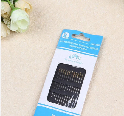 Dual-purpose blind needle for easy threading and sewing