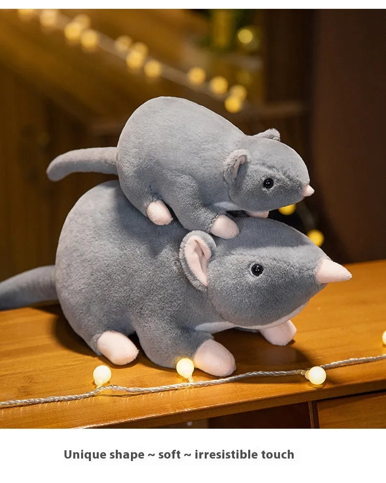 Cartoon mouse plush doll in three sizes: 32cm, 50cm, and 100cm height options