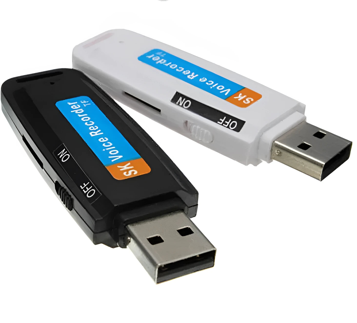 Creative gift USB flash drive with voice card function in black or white colour options