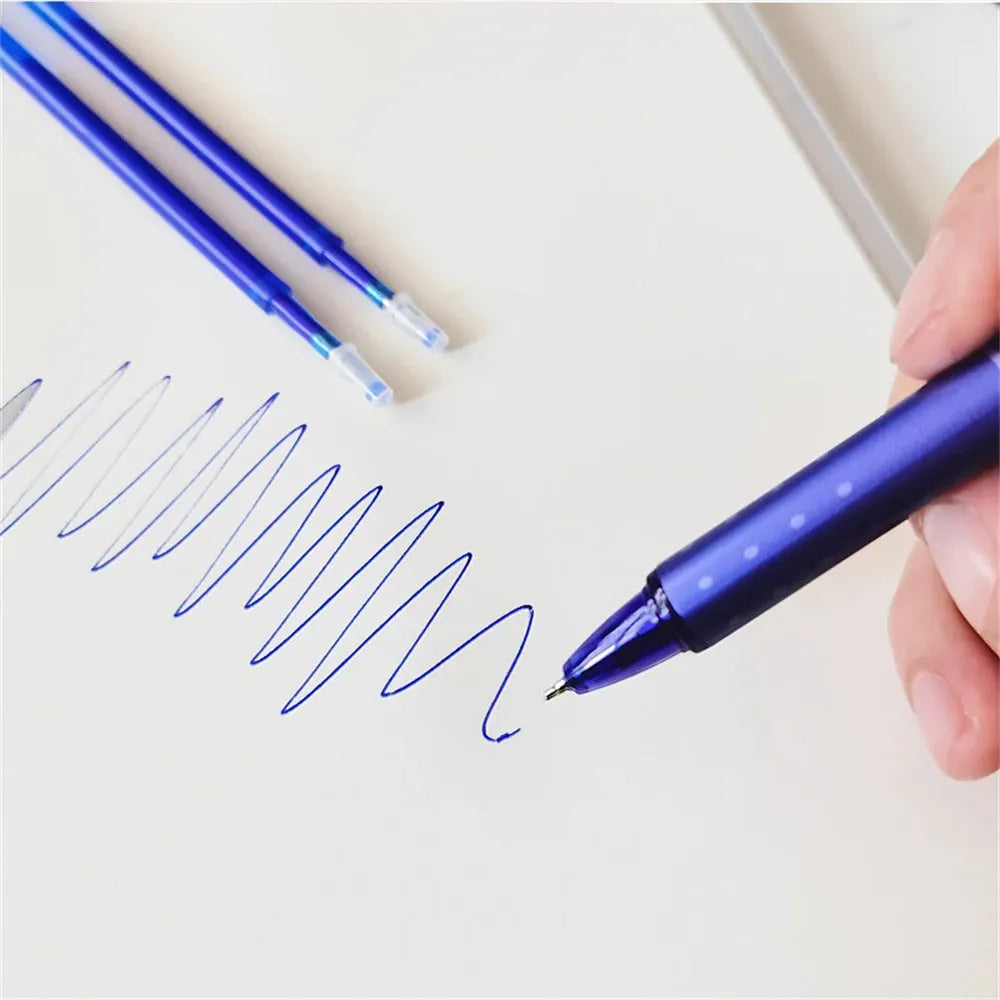 Hot Erasable Push Gel Pen with 0.5mm stainless steel nib and plastic shell.