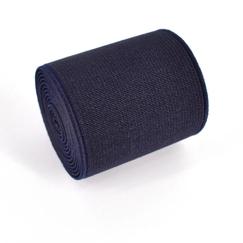 5cm wide fashion colour rubber elastic band in ten colour options on a white background