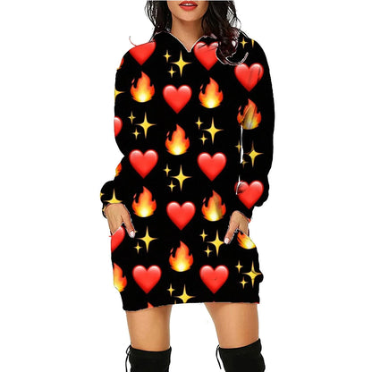 Women's cozy pullover hoodie with bold Halloween-themed print, available in multiple vibrant color options