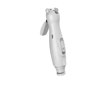 Green or white rechargeable electric baby nail clipper with six grinding heads and USB charging cable