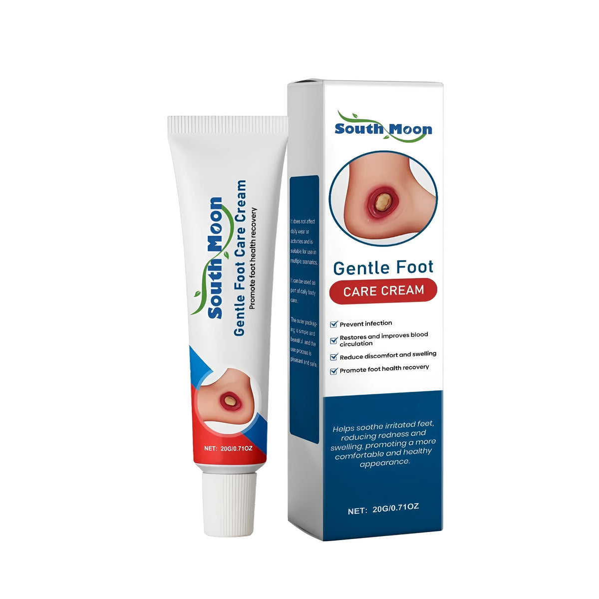 20g tube of diabetic foot care cream with glycerin, allantoin and aloe vera.