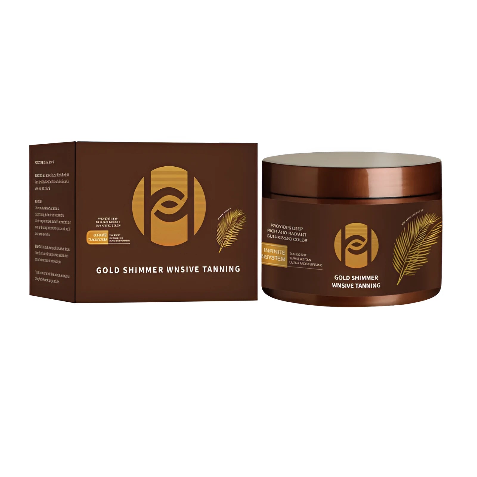 Wheat-coloured sun tanning gel cream in 150g container for outdoor use at bathing places